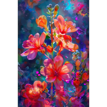 Modern Canvas of Flowers